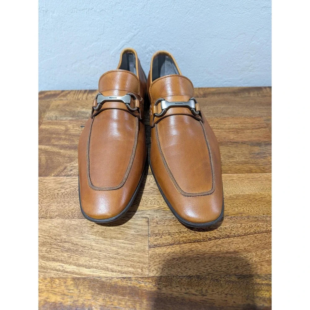 Magnanni Tazon Metal Bit Loafer, Cognac Leather,‎ Men's 10.5 M, MSRP $395